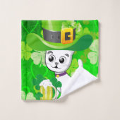 St. Patrick's Day Bathroom Towel Set Cat Bad Handdoek (Wasdoekje)