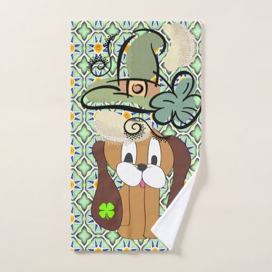 St. Patrick's Day Bathroom Towel Set Dog Bad Handdoek (Handdoek)