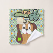St. Patrick's Day Bathroom Towel Set Dog Bad Handdoek (Wasdoekje)