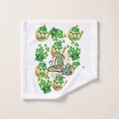 St. Patrick's Day Bathroom Towel Set Hoefijzer Bad Handdoek (Wasdoekje)