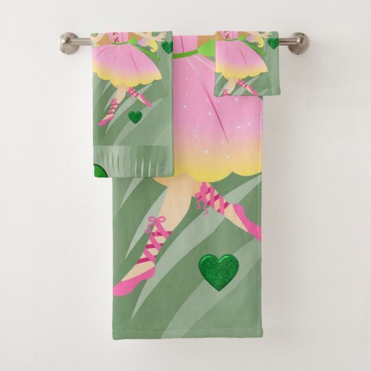 St. Patrick's Day Bathroom Towel sets Fairy Bad Handdoek (Insitu)