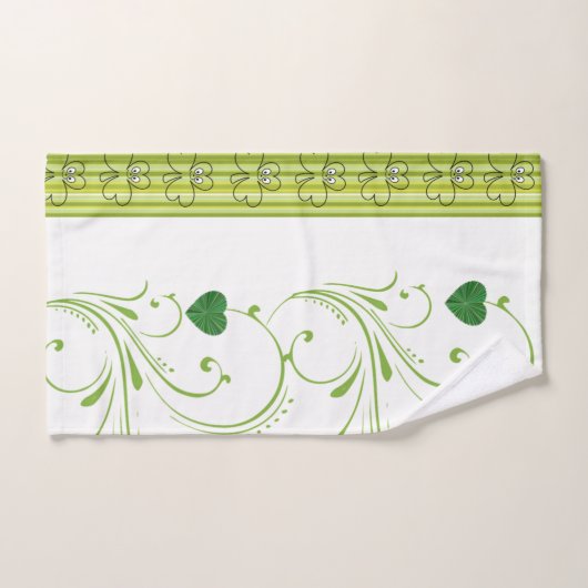 St. Patrick's Day Bathroom Towel sets Floral Bad Handdoek (Handdoek)