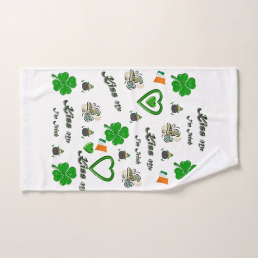 St. Patrick's Day Bathroom Towel sets Teddy Bear Bad Handdoek (Handdoek)