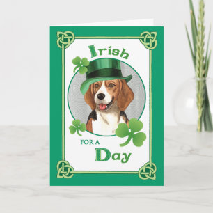 St. Patrick's Day Beagle Kaart