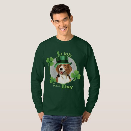 St. Patrick's Day Beagle T-shirt (Voorkant volledig)