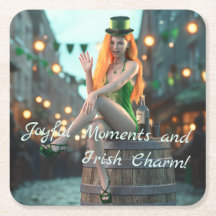 St Patrick's Day Beauty Zittend op een vat