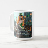 St Patrick's Day Beauty Zittend op een vat Koffiemok (Voorkant links)
