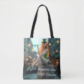 St Patrick's Day Beauty Zittend op een vat Tote Bag (Voorkant)