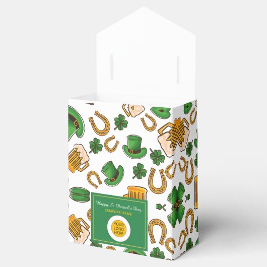 St. Patricks Day Bedrijf Zakelijke Logo Promotie Bedankdoosjes (Geopend)