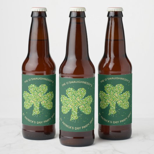 St. Patrick's Day Beer Bottle Labels - Customize Bier Etiket (Flessen)