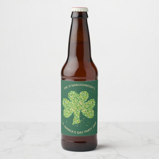 St. Patrick's Day Beer Bottle Labels - Customize Bier Etiket (Voorkant)