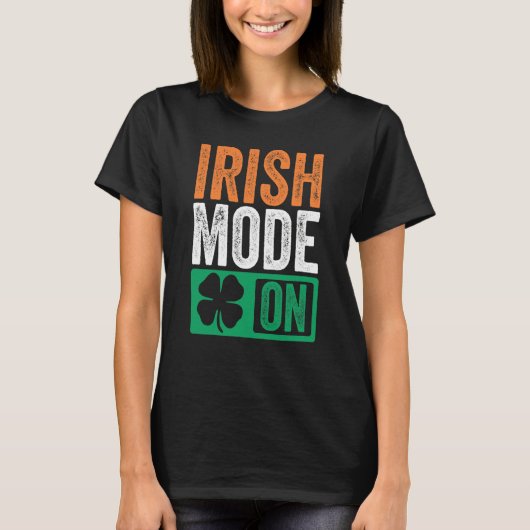 St Patrick's Day Beer Drinking Ireland Irish Mode  T-shirt (Voorkant)