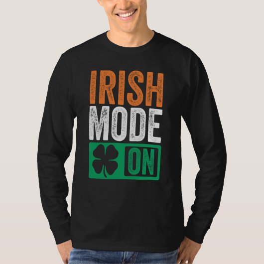 St Patrick's Day Beer Drinking Ireland Irish Mode  T-shirt (Voorkant)