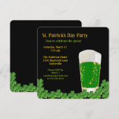 St. Patrick's Day Beer Invitation Kaart (Voorkant / Achterkant)