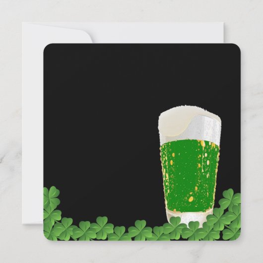 St. Patrick's Day Beer Invitation Kaart (Achterkant)