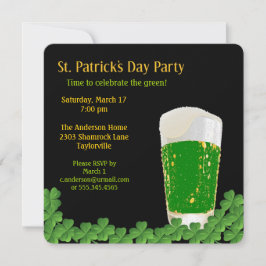 St. Patrick's Day Beer Invitation Kaart