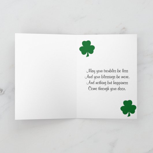 St. Patrick's Day Beer Kaart (Binnen)