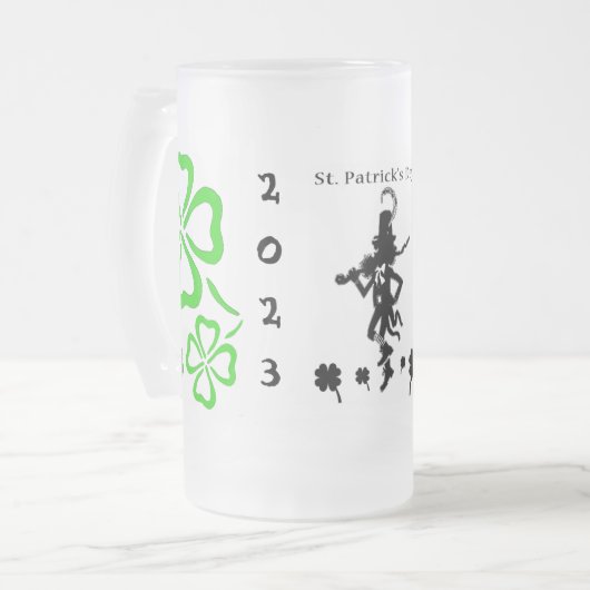 St Patrick's Day Beer Mok Sjabloon (Voorkant links)