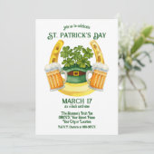 St. Patrick's Day Beer Mokken en Lucky Hoefijzer Kaart (Staand voorkant)