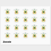 St. Patrick's Day Beer Mokken en Lucky Hoefijzer Ronde Sticker (Vel)