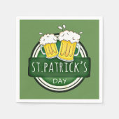 St. Patrick's Day, Beer Mokken, Irish Green Servetten (Voorkant)