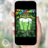 St Patrick's Day Beer Party Green Shamrock Kaart