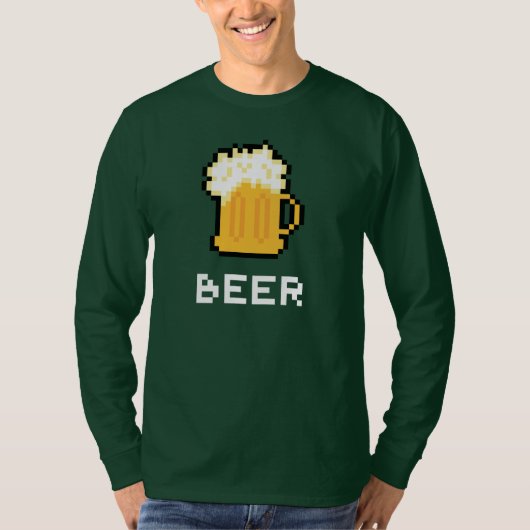 St. Patrick's Day Beer Pixel Icon T-shirt (Voorkant)
