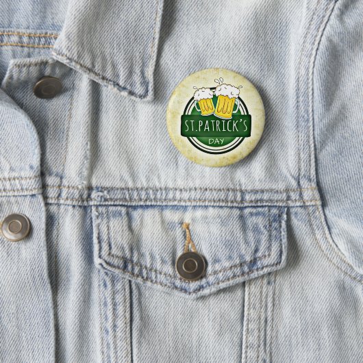 St.Patrick's Day Beer Ronde Button 5,7 Cm (In situ)
