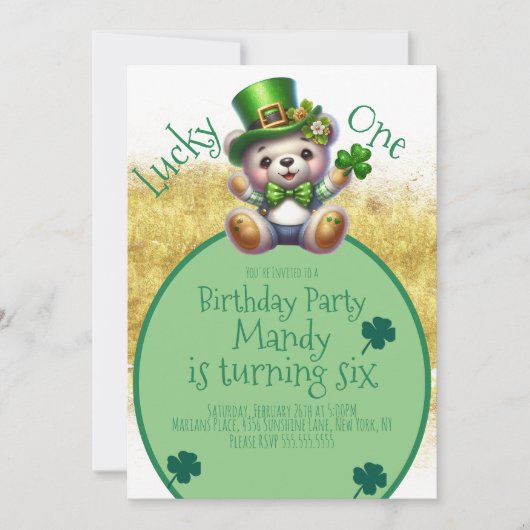 St.Patrick's Day Beer Schattige Gouden Verjaardag  Kaart (Voorkant)