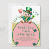 St.Patrick's Day Beer Schattige Meisje Verjaardag  Kaart (Voorkant)