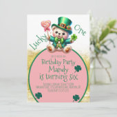 St.Patrick's Day Beer Schattige Meisje Verjaardag  Kaart (Staand voorkant)