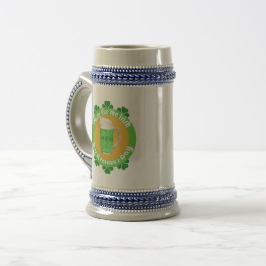 St Patrick's Day Beer Stein Bierpul (Voorkant links)