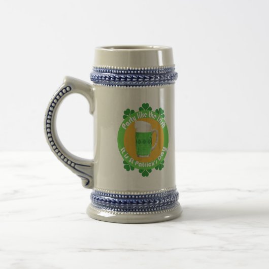 St Patrick's Day Beer Stein Bierpul (Links)