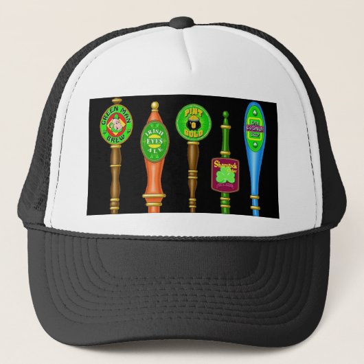 St. Patrick's Day Beer Taps Trucker Pet (Voorkant)