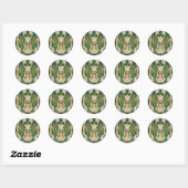 St. Patrick's Day-begroetingssticker Ronde Sticker (Vel)