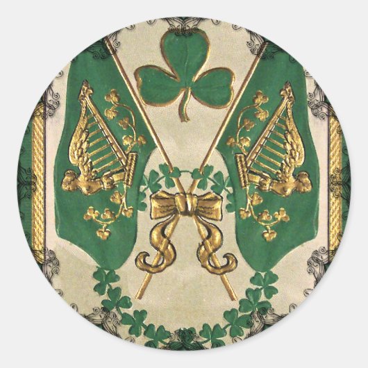St. Patrick's Day-begroetingssticker Ronde Sticker (Voorkant)