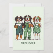 St. Patrick's Day Berner Sennenhonden Kaart (Voorkant)