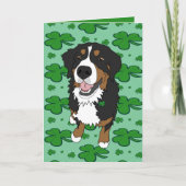 St. Patrick's Day Bernese Mountain Dog Feestdagen Kaart (Voorkant)