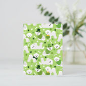 St. Patrick's Day Bichon Frise Feestdagenkaart (Staand voorkant)