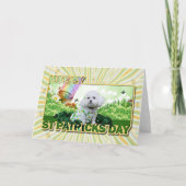 St Patrick's Day - Bichon Frise - Mia Kaart (Voorkant)