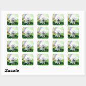 St Patrick's Day - Bichon Frise - Mia Vierkante Sticker (Vel)