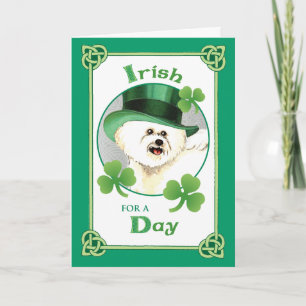 St. Patrick's Day Bichon Kaart