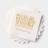 St Patrick's Day, Bier, Eet Drink Wees Iers Folie Servetten (Insitu (Gestapeld))