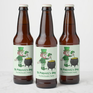 St. Patrick's Day Bier Etiket