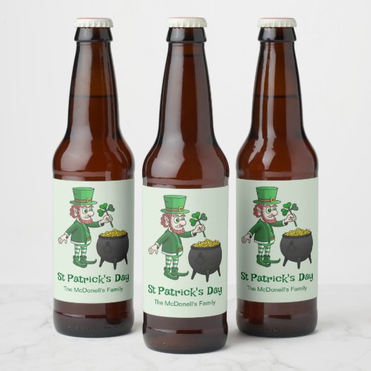St. Patrick's Day Bier Etiket (Flessen)