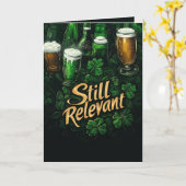 St. Patrick's Day Bier Illustratie en veel geluk Kaart (Gele Bloem)
