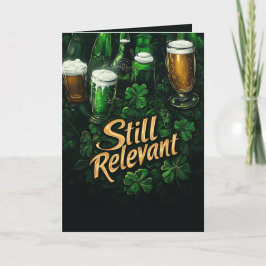 St. Patrick's Day Bier Illustratie en veel geluk Kaart