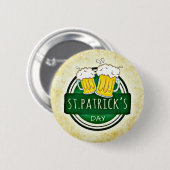 St.Patrick's Day Bier Ronde Button 5,7 Cm (Voorkant /achterkant)