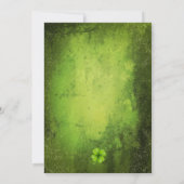 St. Patrick's Day Bier & Shamrocks op Grunge Kaart (Achterkant)