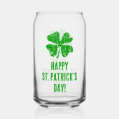 St Patrick's Day bierblikje glas met gelukkige kla (Voorkant)